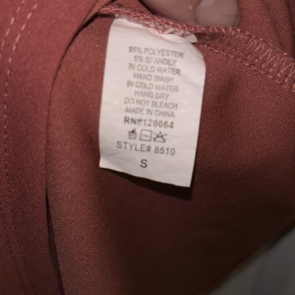 Vintage desert orange spaghetti strap top asymmetric fit ruffled back MIND CODE! - Picture 15 of 15